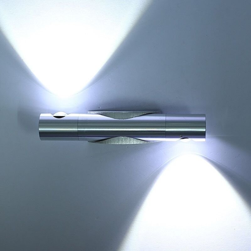 LED Rotierbare Wandleuchte Modern Aluminium Innen Wandlampe für Flur Schlafzimmer Wohnzimmer (6W Kaltweiss)