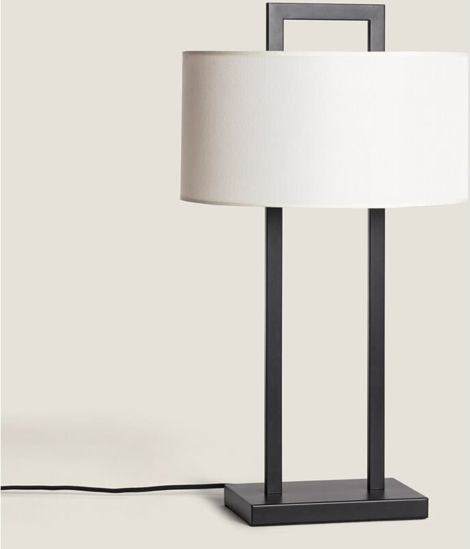 Tischleuchte Metall mit USB Anschluss und Touch-Schalter Tianna Schwarz