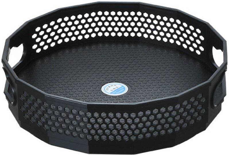 Drehbarer Gewürzständer, drehbarer Gewürzständer aus Kunststoff für Gewürze, Gläser, Ölflaschen, schwarz