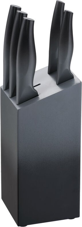 Thumbnail - 6-teiliges Edelstahl Messer-Set mit Messerblock aus Holz Kochmesser Brotmesser Fleischmesser Universalmesser Schälmesser...