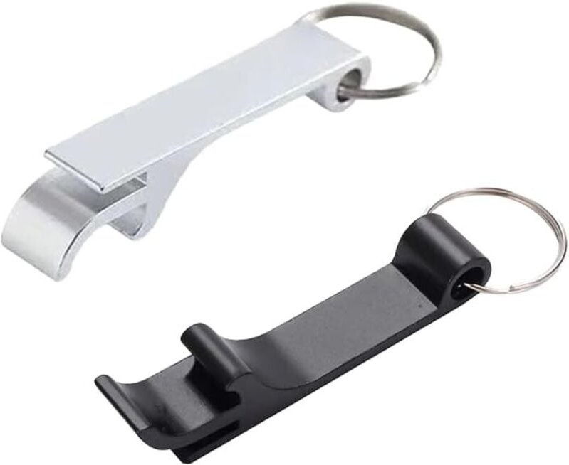 Bierflaschenöffner, 2 Stück Mini-Flaschenöffner, Schlüsselanhänger-Flaschenöffner, multifunktionaler Flaschenöffner, für...