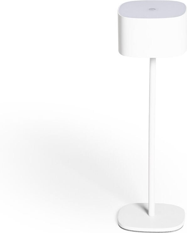 Ledkia - led Tischlampe 2W Tragbar mit Batterie usb wiederaufladbar Mounka Square Weiß