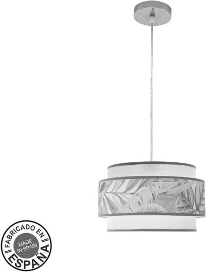 Fabrilamp - abrila akunadecor Hängeleuchte Modell Camerun Grau 30 Cm mit Lampenschirm