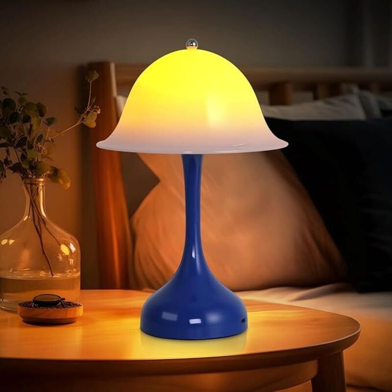 GBLY Tischlampe Kabellos LED Akku Touch USB Aufladbar Dimmbar 3 Farbtemperaturen Modern Nachtlicht Für Wohnzimmer Arbeit...