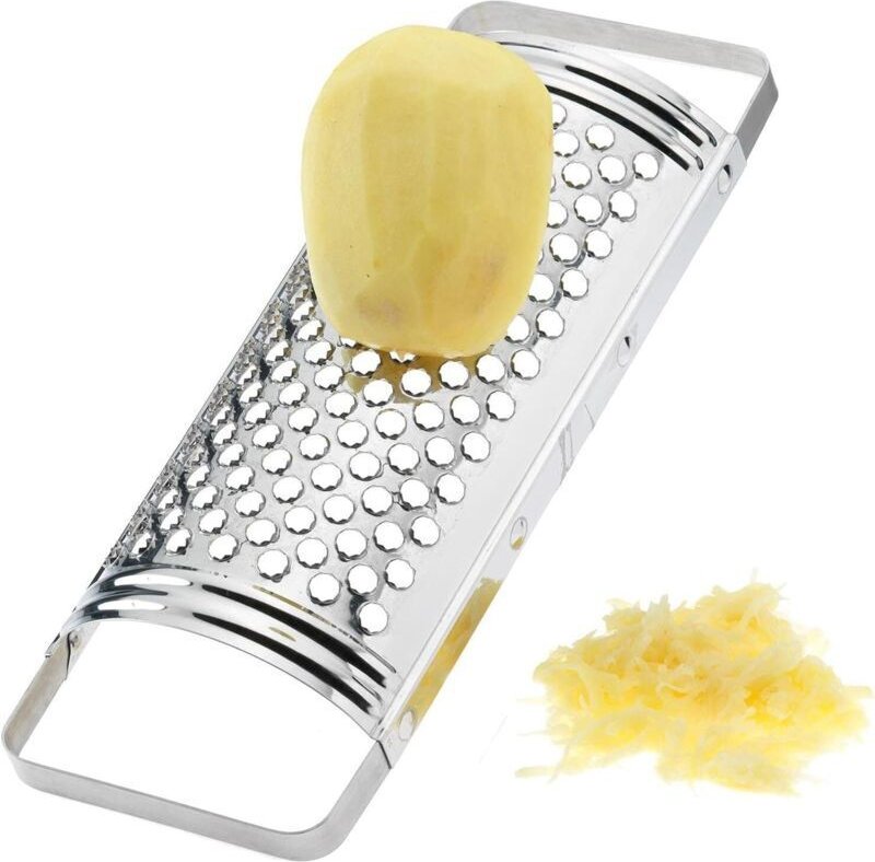 1 Stück, silberne Reibe, Edelstahl, Käsereibe, Küchenhelfer