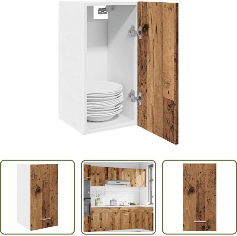 vidaXL Wandregal - Hängeschrank Lyon Altholz-Optik 30x31x60 cm Holzwerkstoff