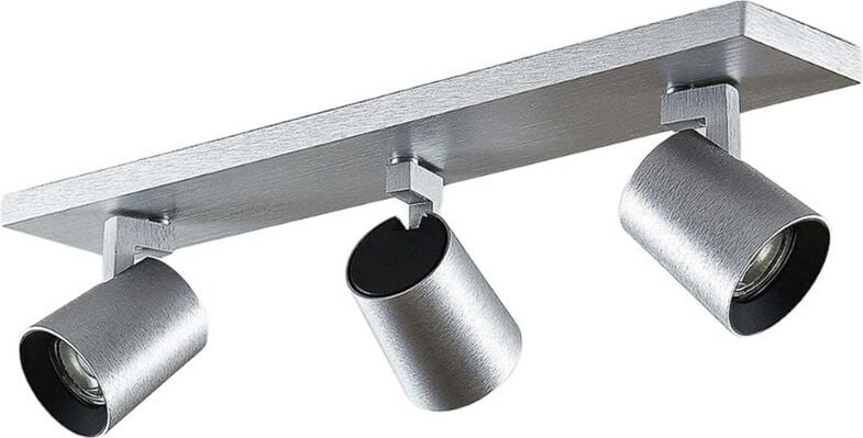 Arcchio Iavo Deckenstrahler, eckig, alu, 3-fl. - alu