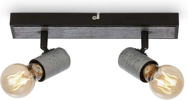 Briloner - Deckenleuchte Spotleuchte Schwenkbar 2xE27 60W IP20 antik-silber Metall