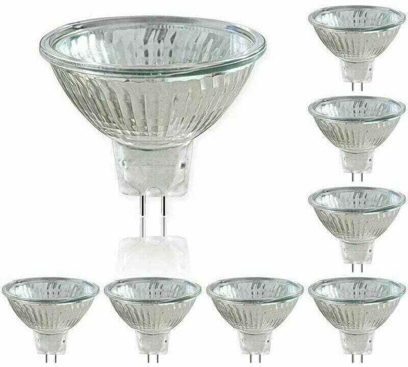 8er-Pack 12V GU5.3 50W Halogen-Reflektorlampen, dimmbarer Fluter, MR16 Halogen-Spotlampe, 660 lm, warmweiß (2700 K), 36°...