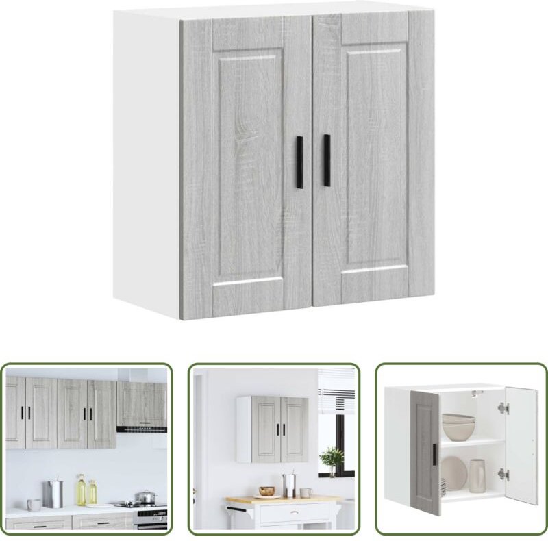 Holzwerkstoff - Küchen-Hängeschrank Porto Grau Sonoma Holzwerkstoff