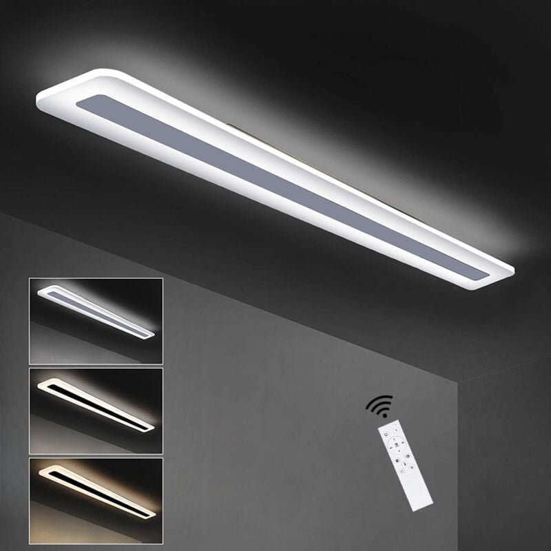 Led Deckenleuchte Deckenlampe Panel - Wohnzimmerlampe Dimmbar 100CM Bürolampe Modern mit Fernbedienung Schlafzimmerlampe...