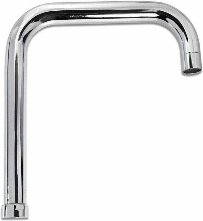 Trade Shop Traesio - Trade Shop - Quadratischer Küchen-Ersatzauslauf für polierten Chrom-Spültischmischer, 26 cm -