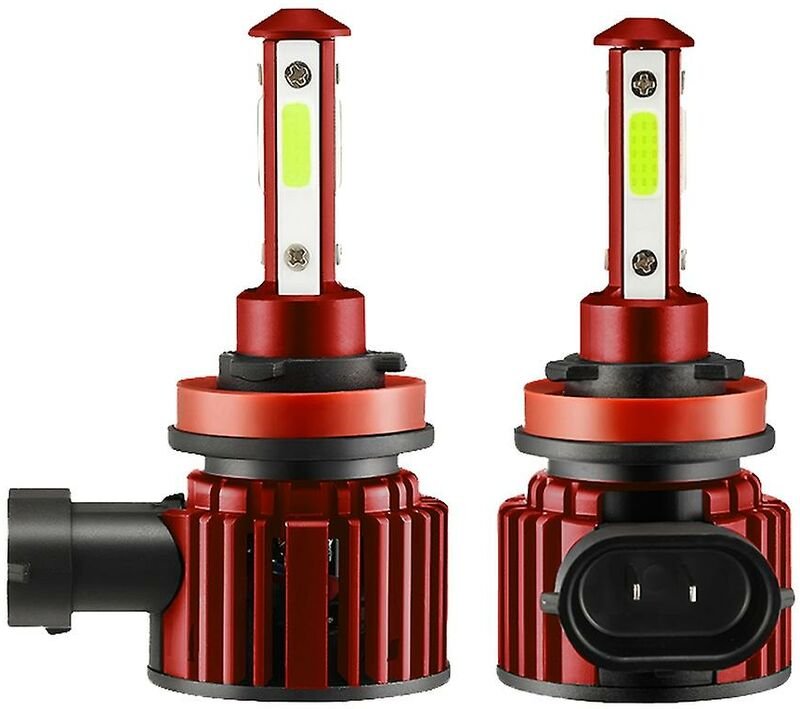 Woosien - 4-seitig H8 H9 H11 LED-Kombi-Scheinwerfer, Fern-/Abblendlicht, Super-Eisblau, 8000 k