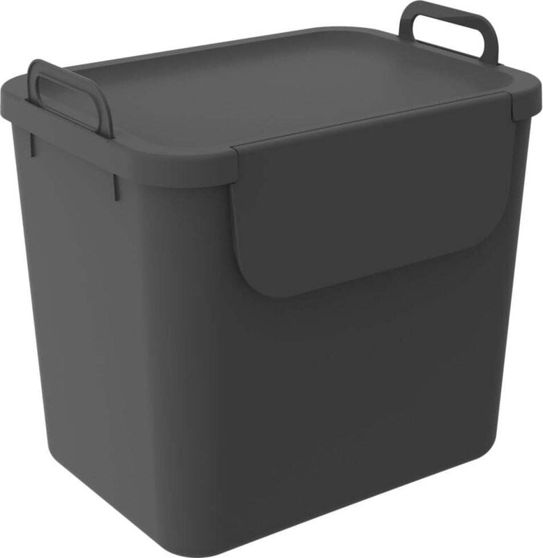 Mülltrennungssystem Jive 30 l schwarz Recyclingbehälter - Rotho