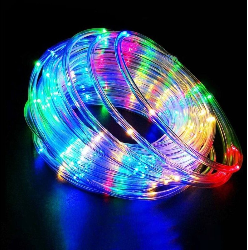 20M Guirlande Lumineuse Solaire, Multicolore 200 LED PVC Tube Lumineux Exterieur IP68 Étanche Pour Fêtes Party Nouvel An...