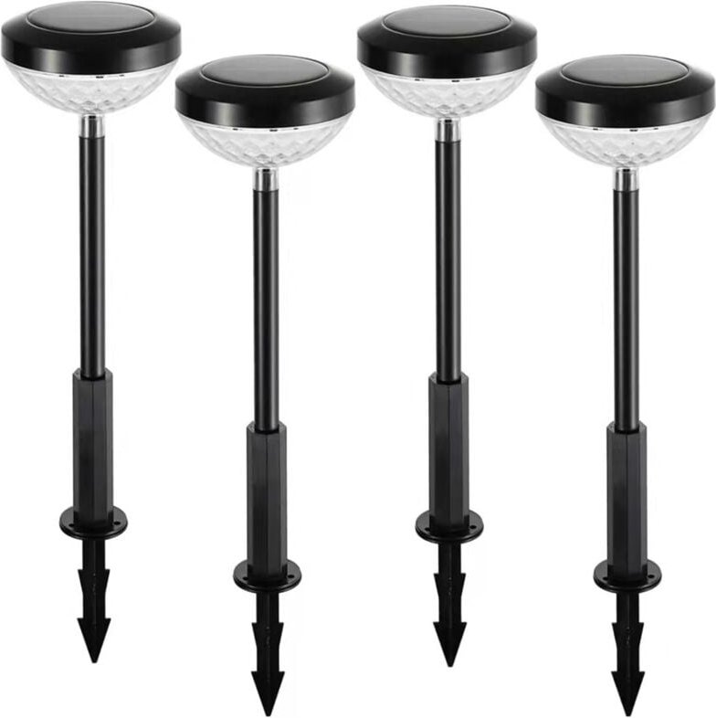 Solar-Wegeleuchten, 4er-Pack, LED-Solarleuchten für den Außenbereich, IP67 wasserdichte Solar-Wegeleuchten, solarbetrieb...
