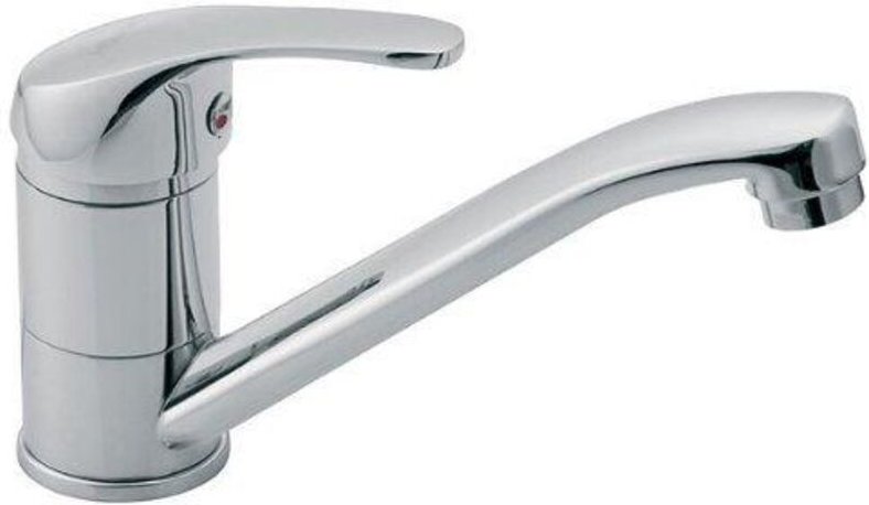 Hochdruckarmatur Silber mit schwenkbarem Auslauf und Keramikkartusche