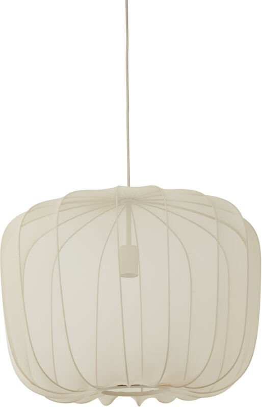 Hängeleuchte - Plumeria - beige weiß - textil - - Light&living