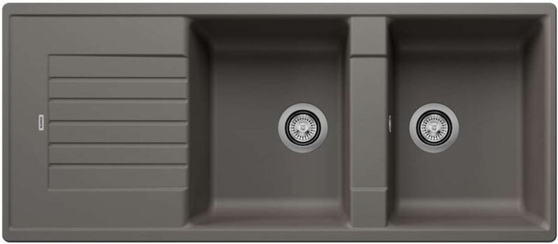 Zia 8 - Silgranitspüle, 116x50 cm, grau 527392 - Blanco