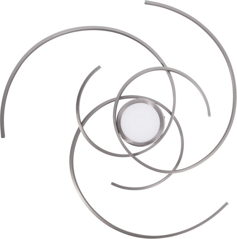 Naeve RADON Dimmbare integrierte LED-Deckenleuchte, halbbündig, stahlblank, 2900 K