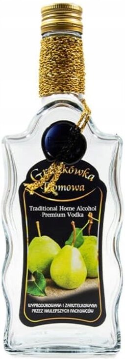 Flasche mit Wellenmuster verziert, 500 ml hausgemachtes Birnen-Gemüse