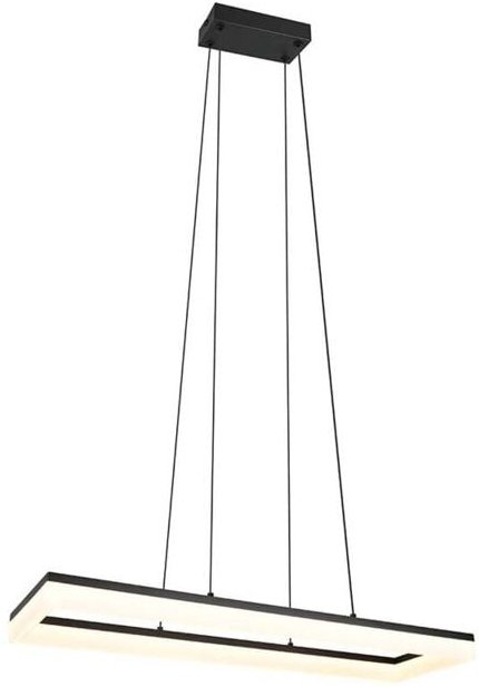 LED Pendelleuchte Wohnzimmerlampe Hängelampe schwarz SMD 27W B 70 cm