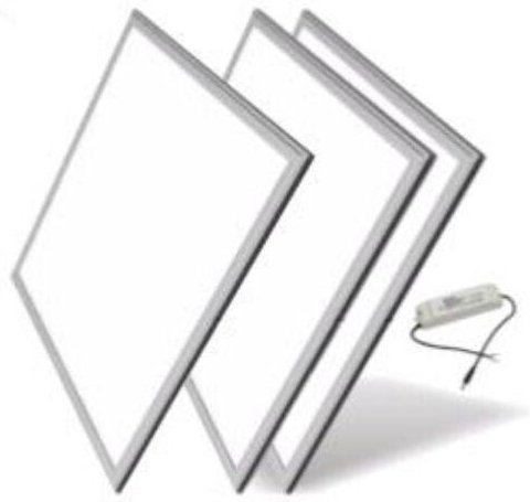 LED-Panel 60x60 Slim 48W ALU (3er Pack) - Aluminium - SILUMEN