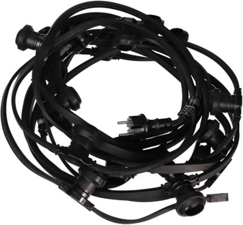 Perel - led party-lichterkette - 10 x E27-FASSUNG - ohne leuchtmittel - 5 m