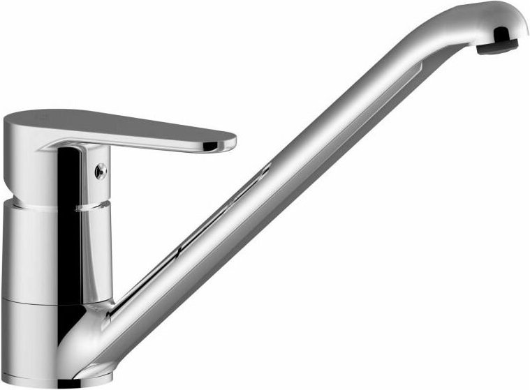 Paffoni - Serie Grün GR182CR Spültisch-Einhandbatterie mit schwenkbarem Auslauf Verchromt - Messing