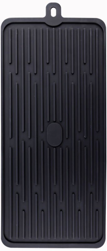 Silikon-Abtropfmatte, 47 x 20 cm, Silikon-Abtropfmatte, rutschfeste Küchenspüle-Matte, hitzebeständige Abtropfmatte, Sch...