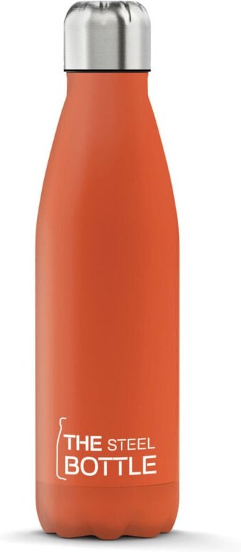 The Steel Bottle Classic Fahrrad, Tägliche Nutzung, Fitness, Wandern, Sport 500 ml Edelstahl Orange