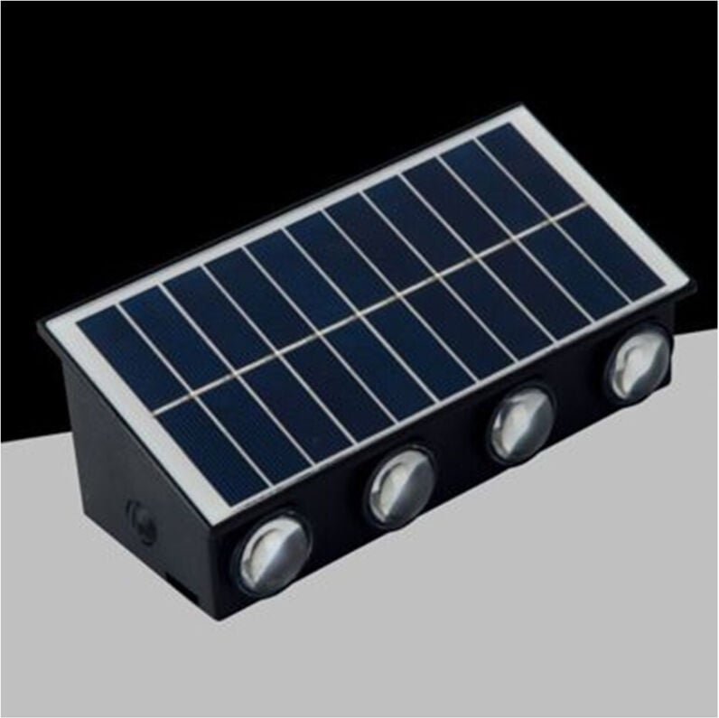 Trade Shop - copy of APPLIQUE LED SOLARE ESTERNO GIARDINO A PARETE CON SENSORE LUCE CALDA 3000K IP65 EWG-04T-C -