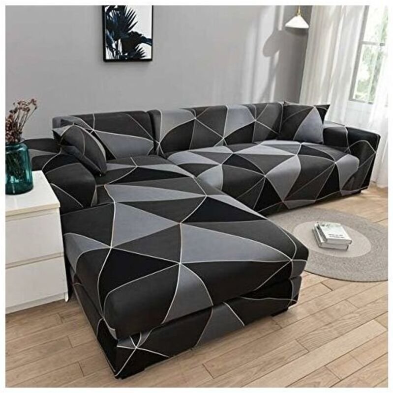 Stretch-Sofabezug aus elastischem Material. Geeignet für 1-, 2-, 3- und 4-Sitzer-Sofas. Maschinenwaschbar. Sicherer Sitz...