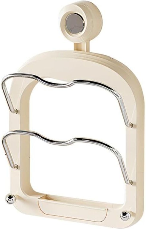 Csparkv - Topfdeckelhalter, 2-stufiger Topfdeckelhalter mit Saugnapf zur Wandmontage, stanzfreies Lagerregal für Küchens...