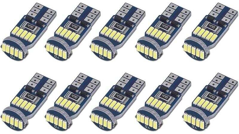 10 Stück T10 W5W LED-Lampen Canbus fehlerfrei 15 Stück smd 4014 Auto-LED-Lampen 194 168 2825 Weiß 6000 k für Innenbeleuc...