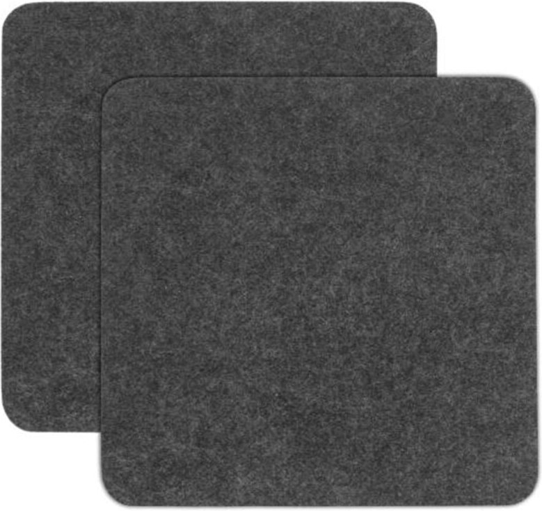 Buri - Filzuntersetzer 2er-Set anthrazit Topfuntersetzer Pfannenuntersetzer Getränkeuntersetzer Glasuntersetzer Tischsch...