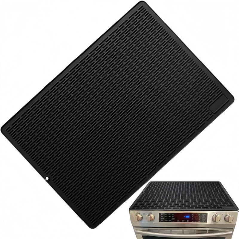 Multifunktionale Silikonschutzfolie für Induktionskochfelder, 71 x 50 x 0,25 cm, schwarz