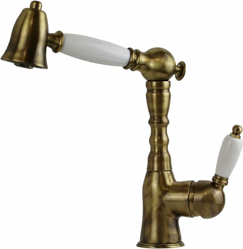 Küchenspülmischer mit herausnehmbarer Bronzedusche Gattoni Orta 6013465V0 Bronze