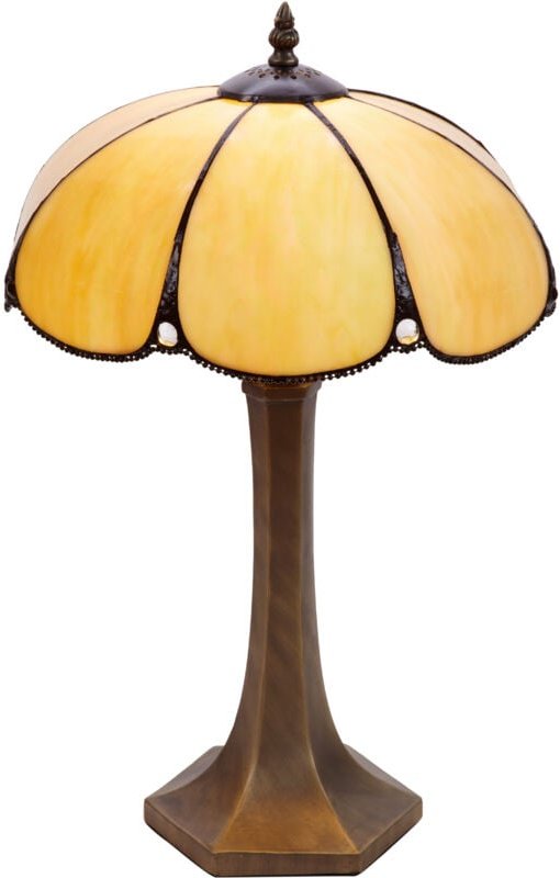 Fijalo - Mittlere Tischlampe mit sechseckigem Sockel, Durchmesser 30 cm, Virginia-Serie