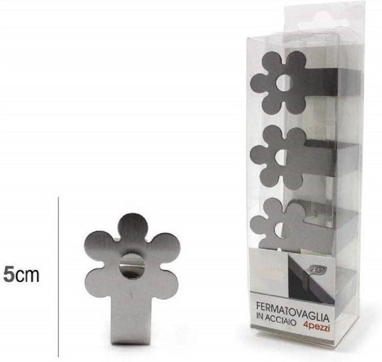 Trade Shop Traesio - Trade Shop - set 4 stücke tischdecke clip tischdecke clip tisch kunststoff stahl blume clip haken h...