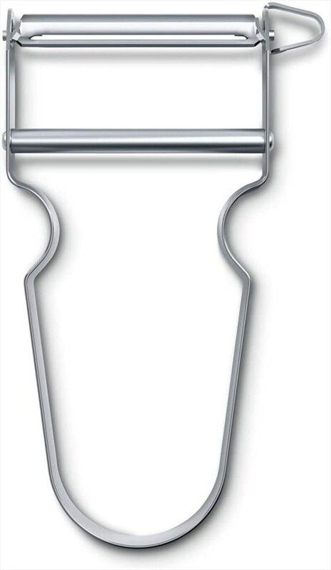 Sternförmiger Sparschäler, doppelseitige Klinge, ultrascharfer gerader Schnitt, Edelstahl (Ausführung 1)