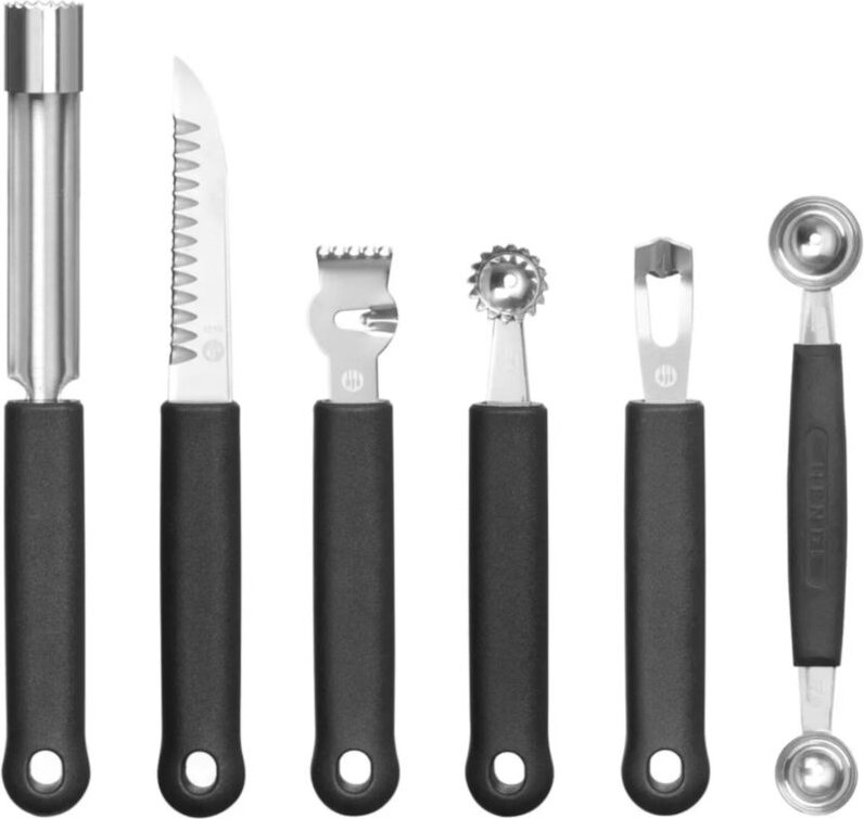 Dekoratives Messerset für Gemüse und Obst, 6-teilig - Hendi 856291