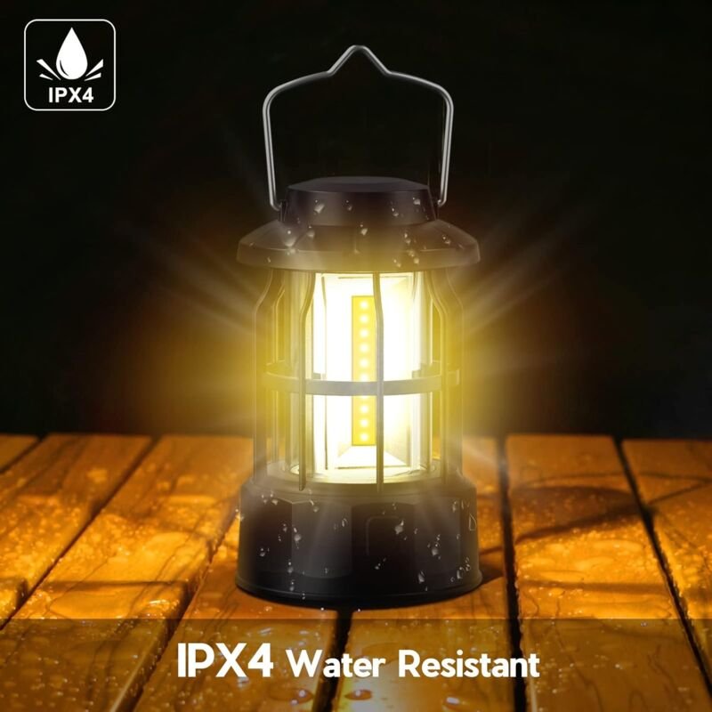 Thumbnail - Gotrays - Campingleuchte mit Akku, Campinglaterne Helligkeit Dimmbar, Tragbare IPX4 Wasserdicht Campingleuchte, für Camp...