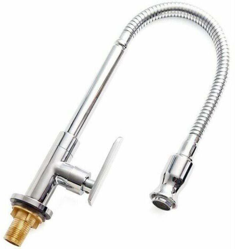 360° drehbarer Einloch-Küchenarmatur für den Außenbereich, Mischbatterie für Kaltwasser, Küchenarmatur, Waschmaschinenar...