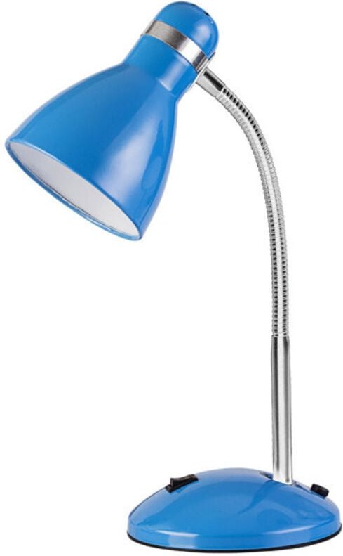 Fabrilamp - Blaue/chrome Lazulite Schreibtischlampe 1xe27 38x23x14,5 cm