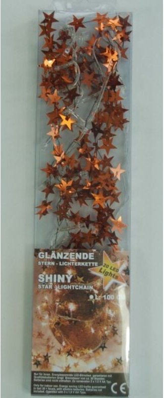 Buri - led Lichterkette Dekolicht Girlande Stern Schneeflocke weiß rot silber gold neu - Stern, bronze