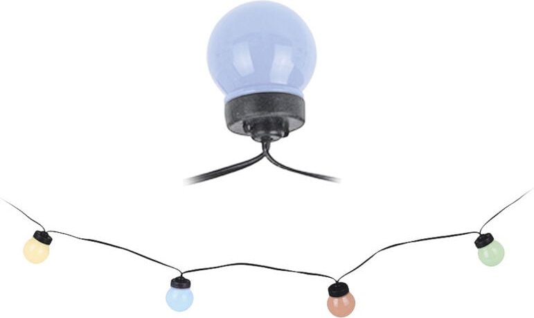 Outdoor mehrfarbige kugelförmige LED Glühbirnen Girlande 12,5m 20 l