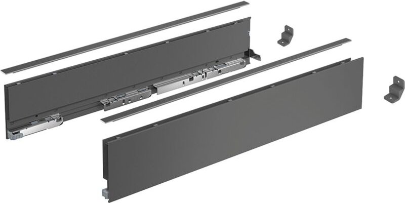AvanTech You Schubkasten Set Schubkasten Set Höhe 101 - Schubkastensystem Nennlänge 550mm, Stahl anthrazit - Hettich