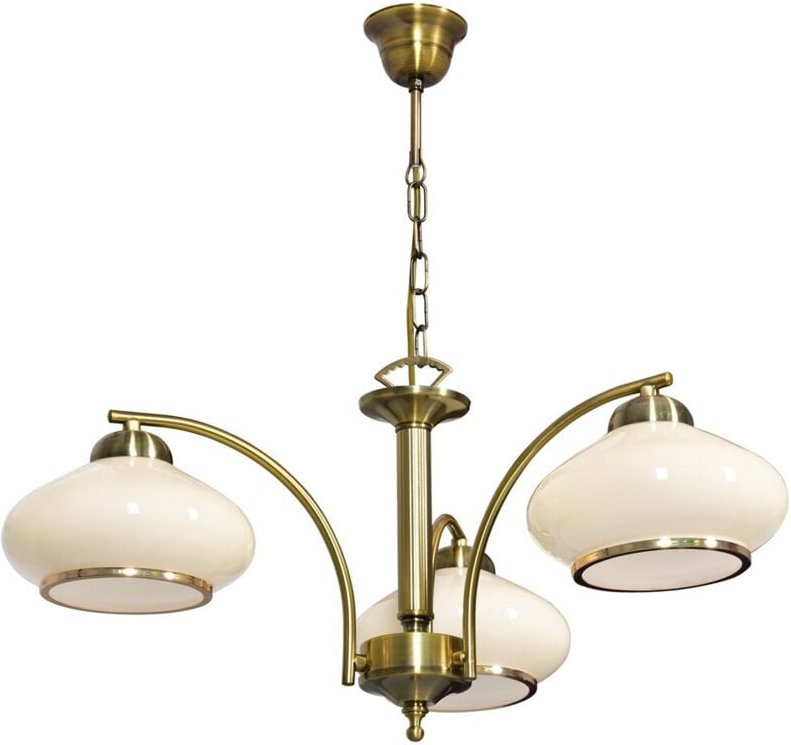 Klassischer Deckenleuchter Pendelleuchte rita Patina triple 3xE27 für Wohnzimmer - Activejet