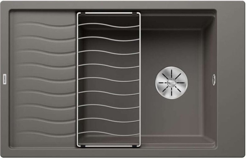 Elon xl 6 - Silgranitspüle, 78x50 cm, mit Zubehör, InFino, grau 527252 - Blanco